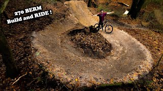 BUILDING AND RIDING this 270 BERM!  Backyard...