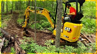Making A 'Hand Built Trail' With A Mini Excavator