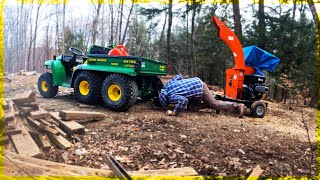 Thinning Out Brush With A Wood Chipper