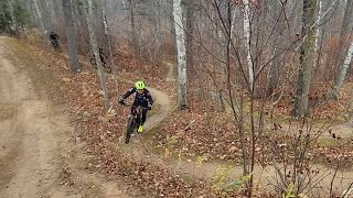 MTBing in Confetti Snow
