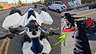 FIRST STREET RIDE ON THE LTZ400!! *HE WANTED...