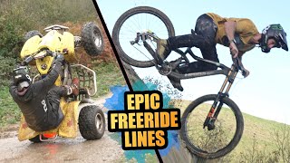 I RODE MY DOWNHILL BIKE IN A HUGE QUARRY!!
