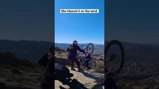 She blamed it on the wind.