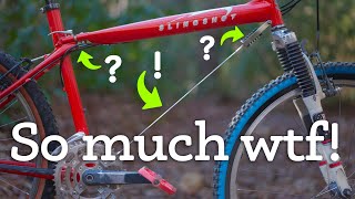 This high end 90's MTB had a cable instead of...