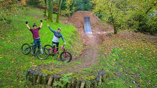 RIDING BACKYARD DIRT JUMPS WITH A DOWNHILL...