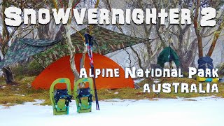 Snow camping Australia -  My first tarp set-up...