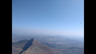 Hiking to the summit of Mount Snowdon on the...