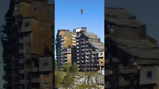 Flipping a motorbike off a cliff  #shorts #fmx