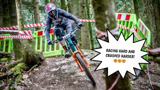 DOWNHILL RACING HARD AND CRASHING...
