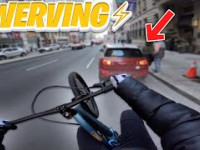 INSANE EBIKE SWERVING IN THE CITY!!