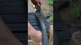 How I Recycled Old Bike Tubes To Make a Bar Stool!