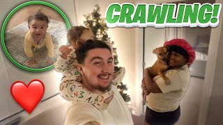 COREY FIRST TIME CRAWLING!! *WE PUT OUR...