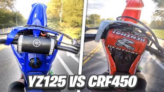 2022 CRF450 VS 2021 YZ125!! *2STROKE VS...