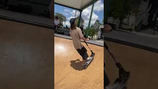 Scooter kid snaps his forks! 