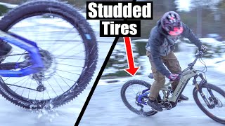 RIDING ON ICE WITH DEADLY DIY STUDDED TIRES!!