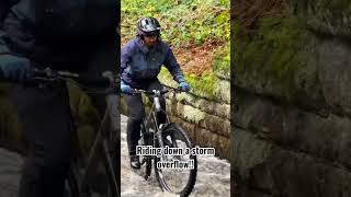 Riding down this storm overflow was crazy!!