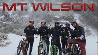 Mountain Biking Mt Wilson in Snow Storm /...