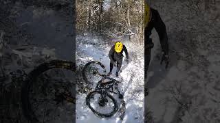 MTB Monte Morello con caduta sulla neve