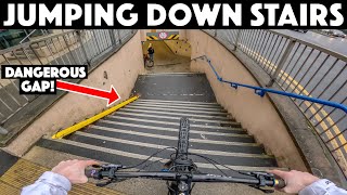 UPGRADING MY EMTB AND JUMPING A HUGE STAIR GAP!