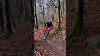 Getting chased by the traildog! #shorts #mtb...