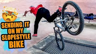 RIDING INSANE URBAN MTB SPOTS ON MY SLOPESTYLE...