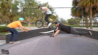 KICKER RAMP MAYHEM AT THE SKATEPARK!