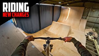 MODIFYING AND PROPERLY RIDING MY DIY SKATEPARK!!