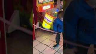 Cashing in tickets at the Arcade!