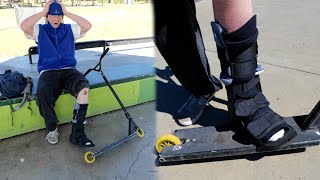 HE DID TRICKS WITH A BROKEN FOOT?!