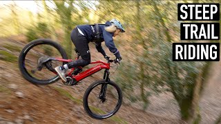 RIDING STEEP HILLS AND ALMOST GOING OVER THE BARS!