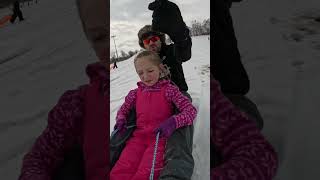 The Joy of Sledding!!! #sled #winter #snow...