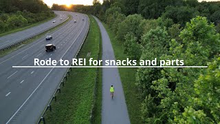 Rode to REI for snacks and parts