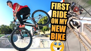 FIRST RIDE ON MY NEW DIRT JUMP BIKE!