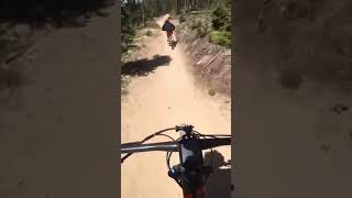 Riding that wooden feature!!!