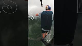 How to base jump a cliff on a dirt bike 