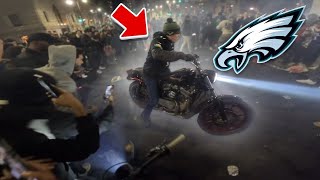 EAGLES FANS TAKE OVER BROAD STREET!
