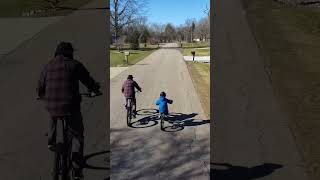 Ridding in Daddy’s shadow…