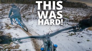 RIDING STEEP MTB TRACKS IN THE SNOW!