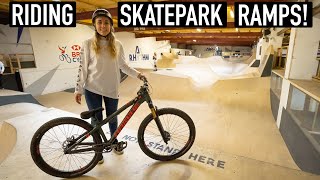 RIDING AN INDOOR BIKEPARK!