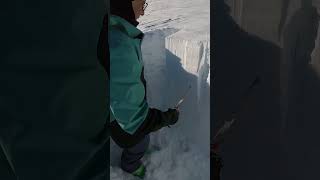 Avalanche snow stability testing can be tricky...