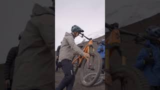 Ski Turns on Bikes on a Volcano!