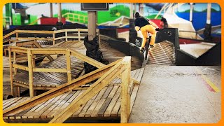 Riding Dumb Lines at Rays Indoor Bike Park