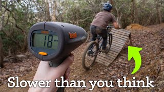 We tested my speed on mountain bike jumps, and...