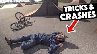 MTB TRICKS AND CRASHES IN THE WIND!!
