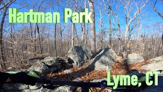 Mountain Biking Hartman Park in Lyme Connecticut.