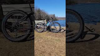 Great day to be rolling a fatty! #mountainbike...