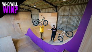 TRYING TO BEAT BEN IN A BRAKELESS BMX GAME OF...