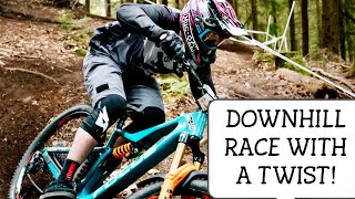 A DOWNHILL RACE WITH WORLD CUP RIDERS AND A...
