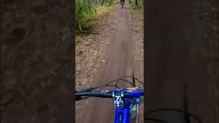 Chasing my friend, wet race run! #asmr #mtb...