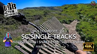 MTB Riding Slot Canyon at San Clemente Single...